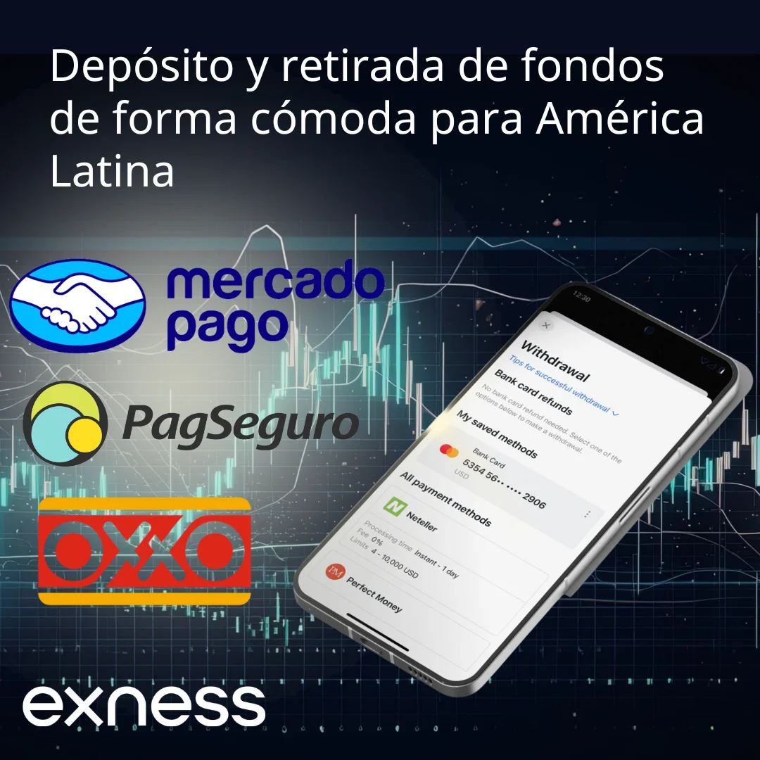 Depósito y retirada de Exness en América Latina