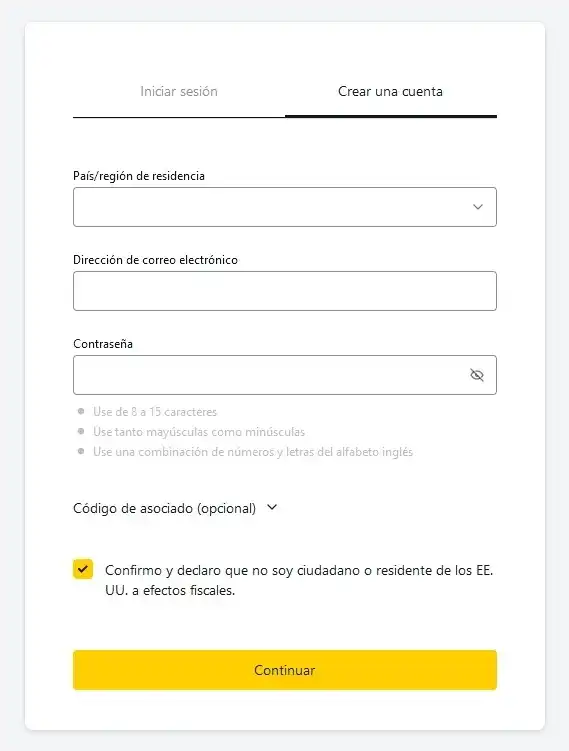 Proceso de operaciones en Exness MetaTrader 4