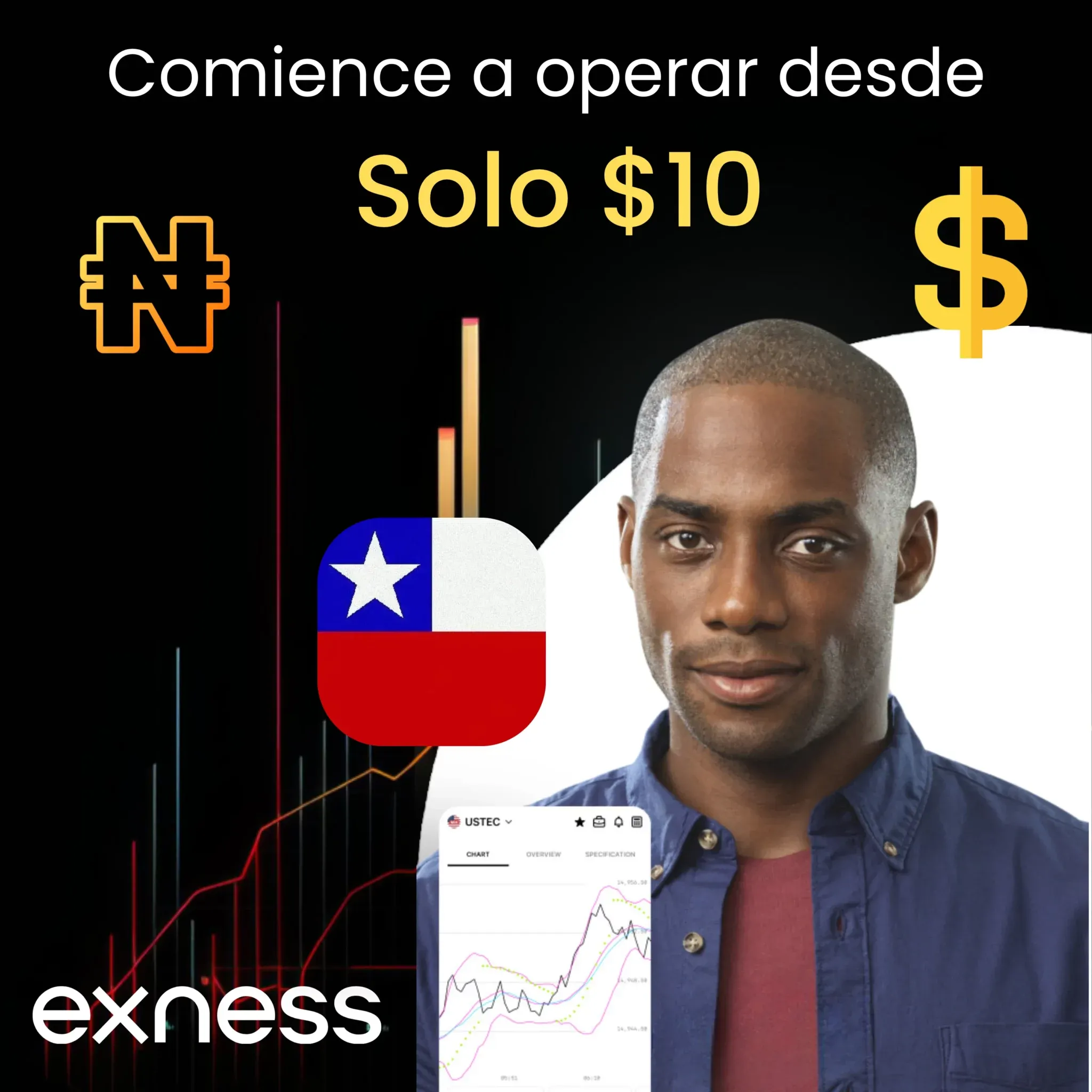 Depósito mínimo de Exness para comerciantes de Chile