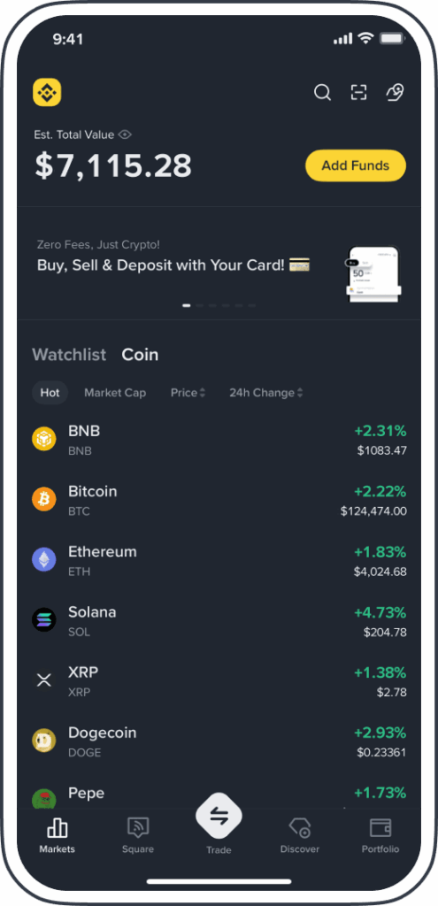 Cómo depositar y retirar fondos en Binance