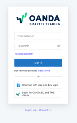 Cómo iniciar sesión en la plataforma de OANDA
