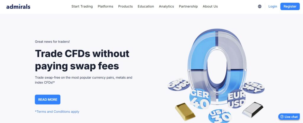 Sitio web de Admiral Markets