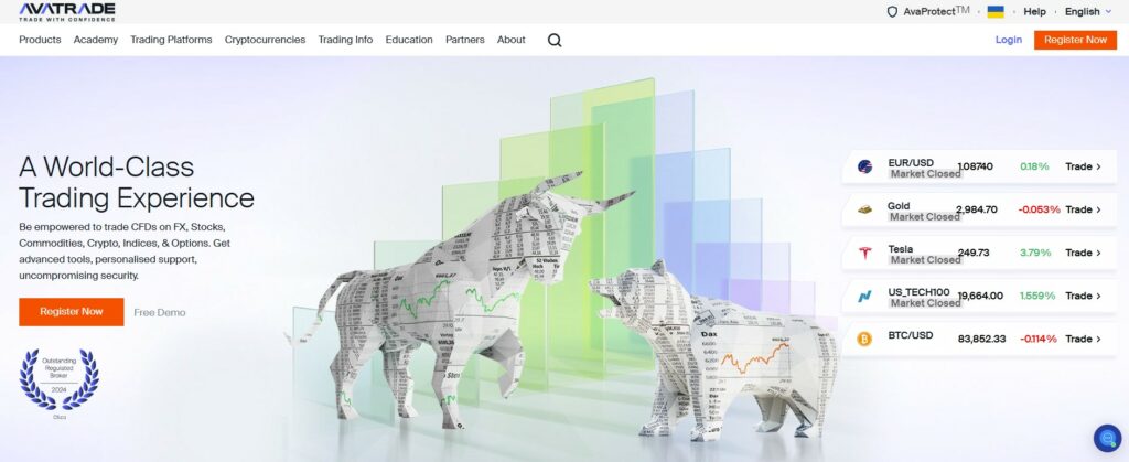 Sitio web de AvaTrade